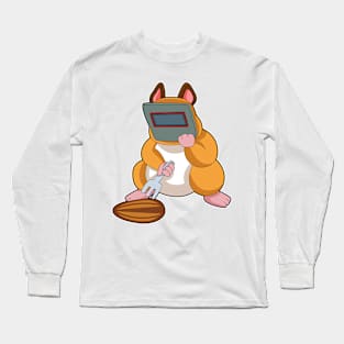 Hamster as Welder Long Sleeve T-Shirt